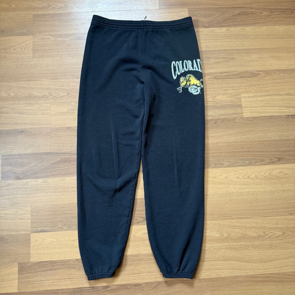 Vintage 90's CU Buffs Colorado Buffaloes Black Jogger Sweatpants Sweats Medium